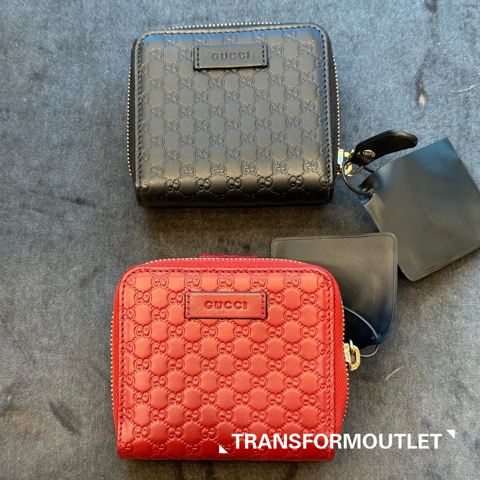 Gucci Wallet-古馳GG印花拉鍊扣鈕短款錢包 - Available in two colors