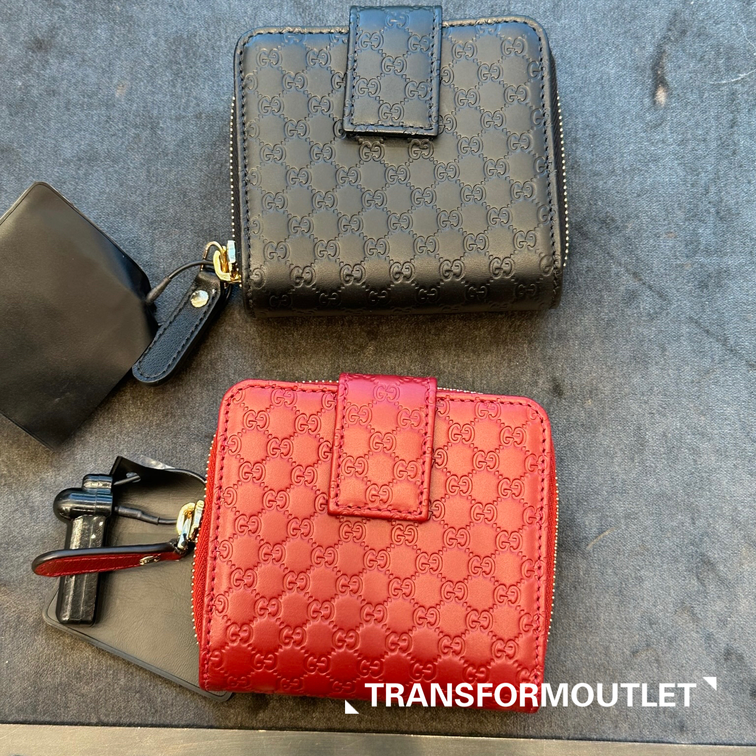 Gucci Wallet-古馳GG印花拉鍊扣鈕短款錢包 - Available in two colors