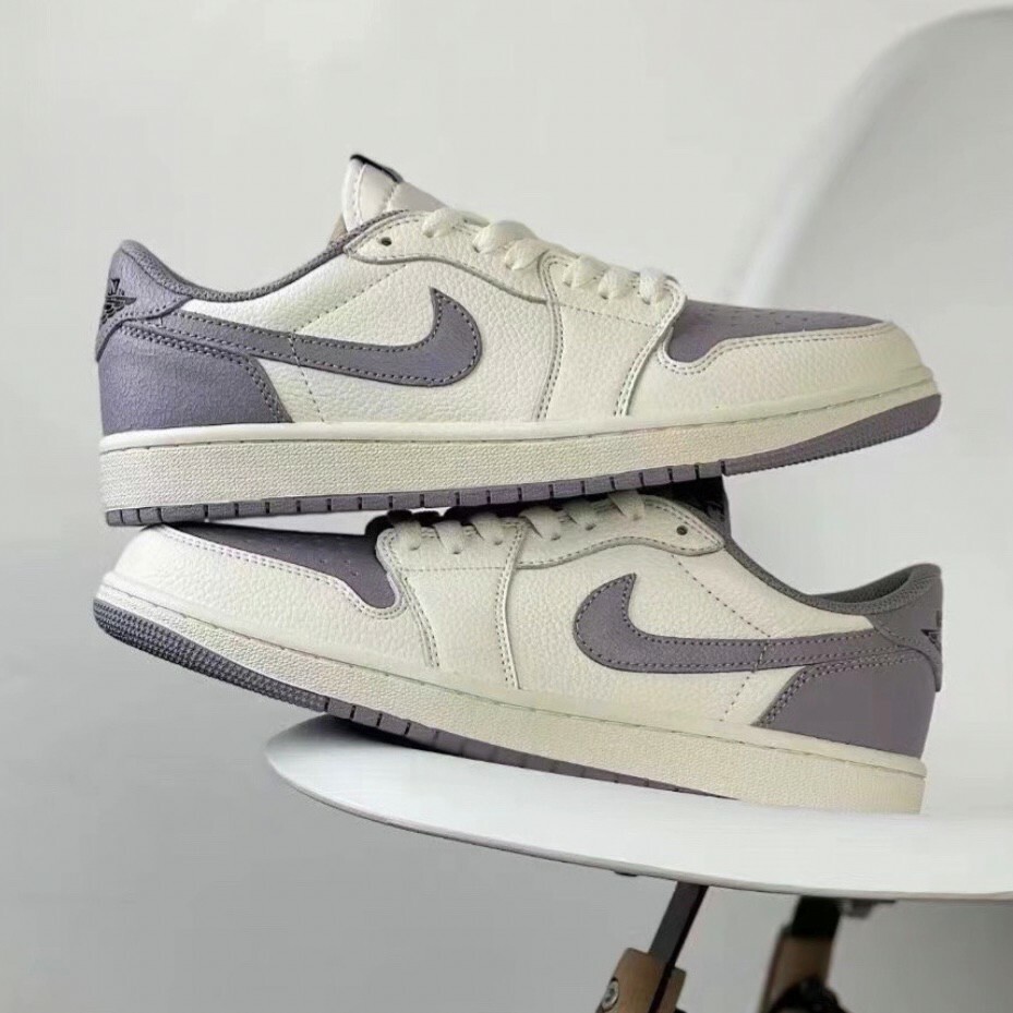 Nike Air Jordan 1 Low OG "Atmosphere Grey" 米白紫灰 做舊 奶油底 復古休閒鞋 男鞋