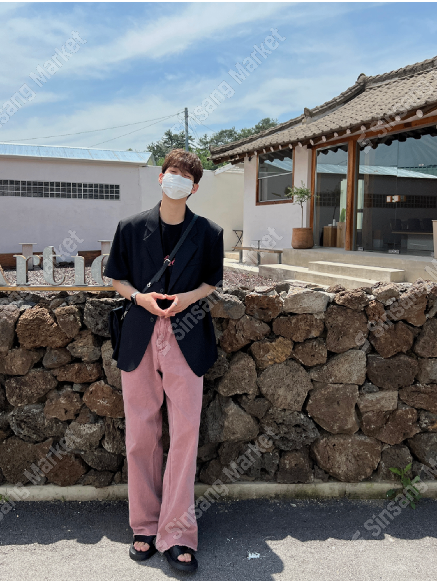 極簡短袖休閒西裝