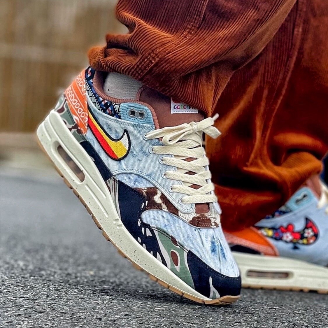 Nike Air Max 1 sp x CONCEPTS 藍黑綠 迷彩 聯名 帆布 虎紋 DN1803-900