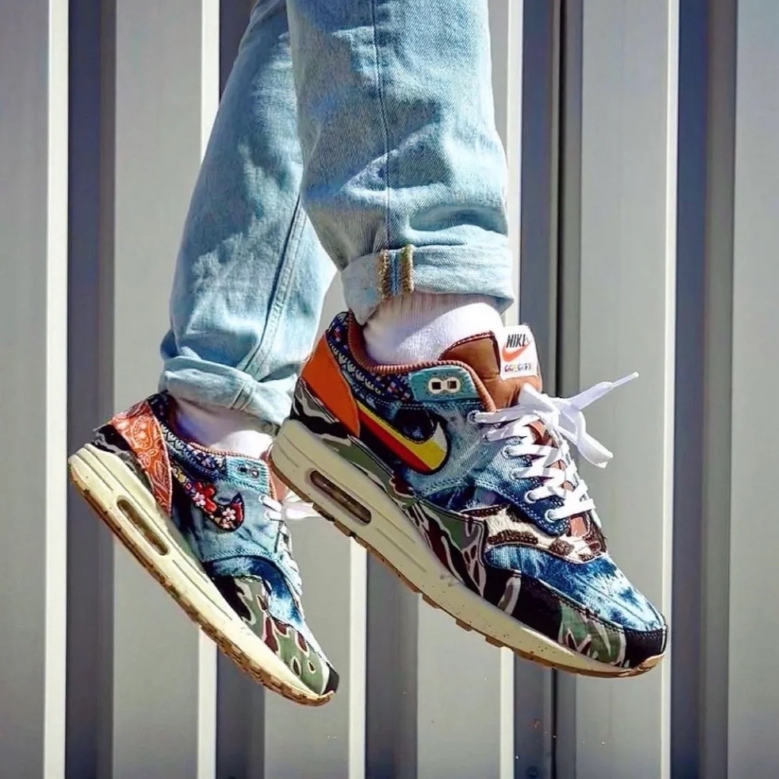 Nike Air Max 1 sp x CONCEPTS 藍黑綠 迷彩 聯名 帆布 虎紋 DN1803-900