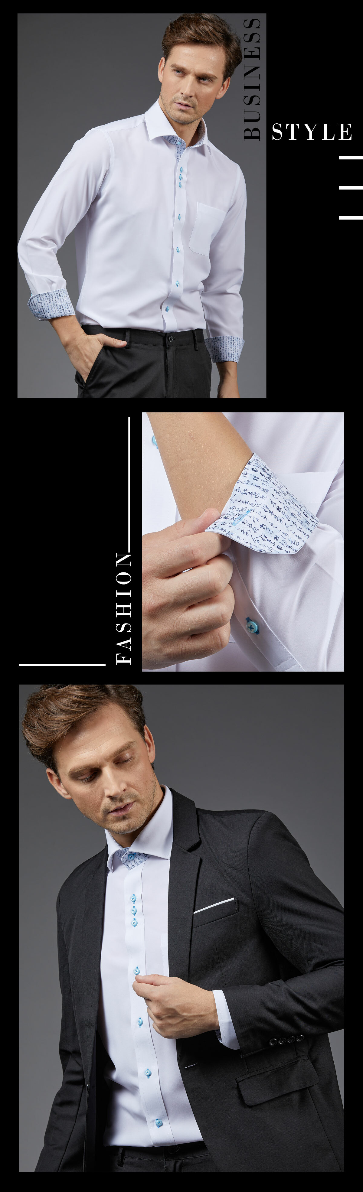 懷素白涼感防皺襯衫角度展示