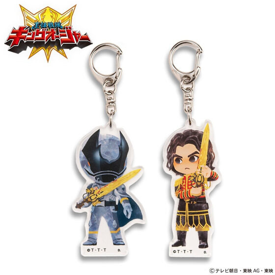 Pbandai 預訂2024/4月 王様戦隊キングオージャー　デフォルメ　アクリルチャーム　オオクワガタオージャー／ラクレス・ハスティー 鎖匙扣