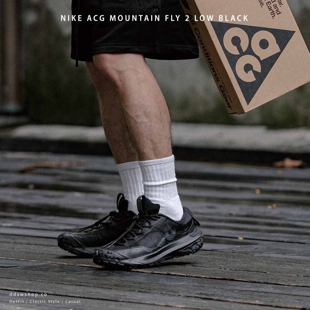Nike ACG Mountain Fly 2 綁帶機能登山白色綠色灰色
