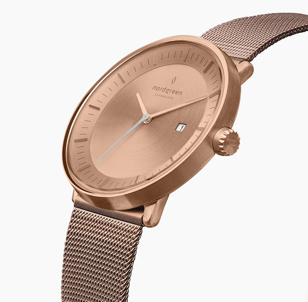 萬年鐘錶 - Nordgreen 北歐極簡風腕錶 PHILOSOPHER 哲學家玫瑰金經典素雅米蘭錶帶女錶 PH36RGMEROBM 錶徑36MM