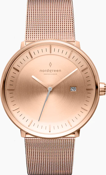 萬年鐘錶 - Nordgreen 北歐極簡風腕錶 PHILOSOPHER 哲學家玫瑰金經典素雅米蘭錶帶女錶 PH36RGMEROBM 錶徑36MM