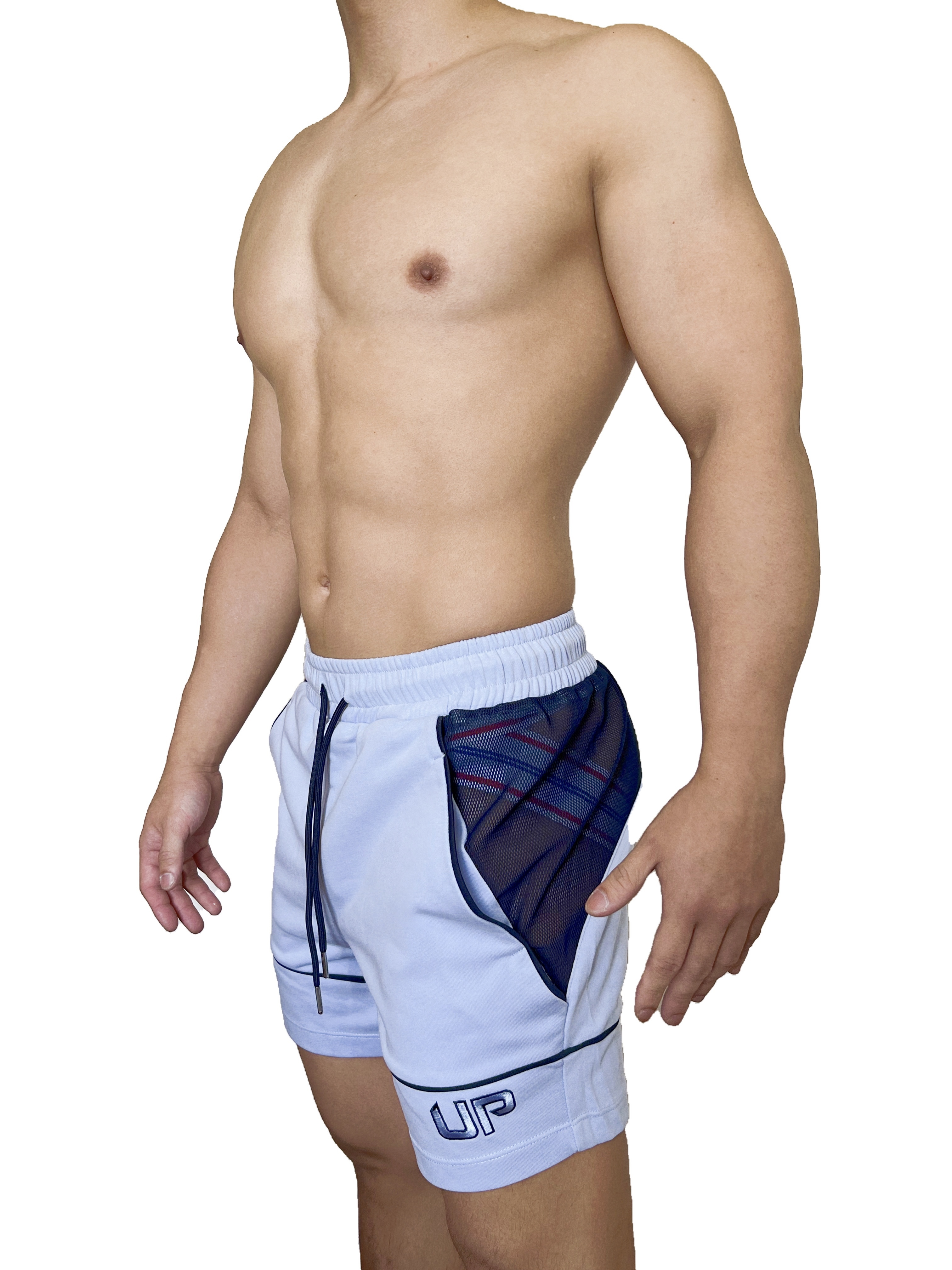 UP For Fun Max 棉短褲 天藍/海軍藍