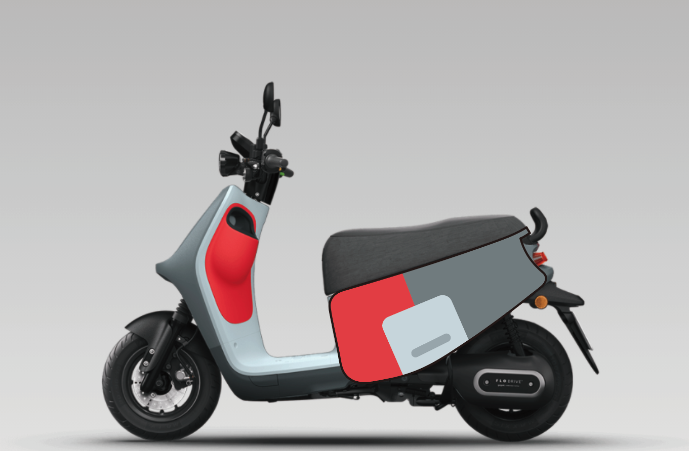 臺灣製造 BLR gogoro ID194拼色色塊 雙面車套 車身防刮套 潛水衣布 防刮套 保護套 車套 機車配備 電動車防刮 智慧雙輪