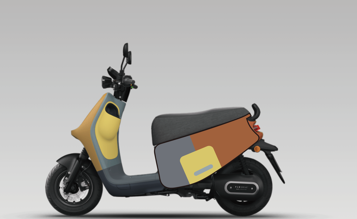 臺灣製造 BLR gogoro ID195拼色色塊 雙面車套 車身防刮套 潛水衣布 防刮套 保護套 車套 機車配備 電動車防刮 智慧雙輪