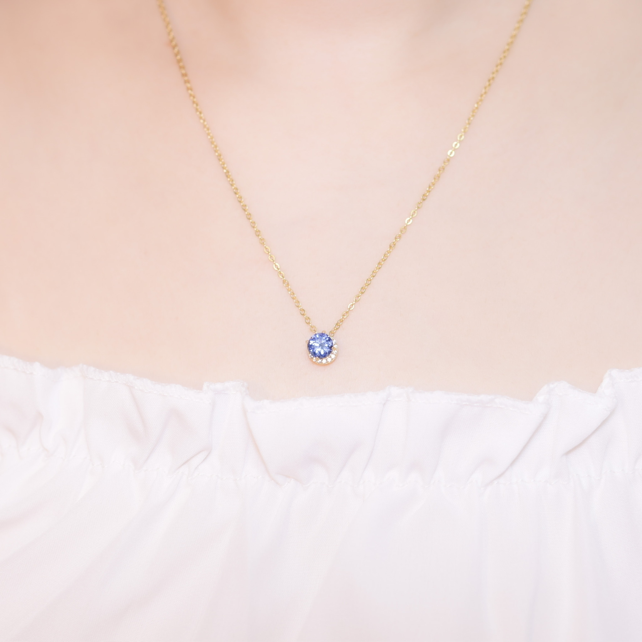 | 925純銀・ 金 | 湛藍夜幕項鍊 | NE0639 |