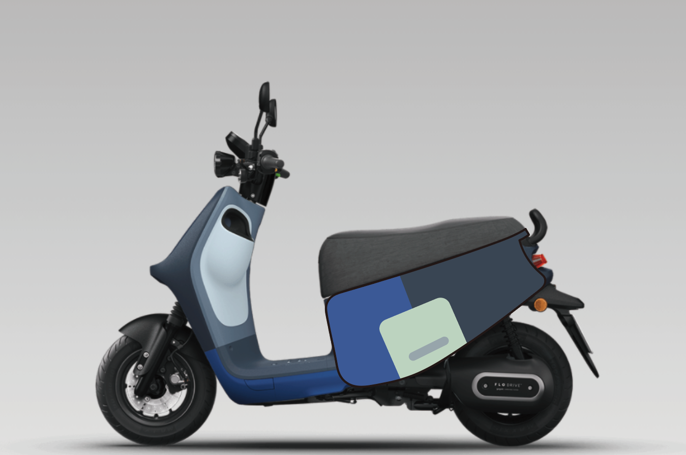 臺灣製造 BLR gogoro ID196拼色色塊 雙面車套 車身防刮套 潛水衣布 防刮套 保護套 車套 機車配備 電動車防刮 智慧雙輪