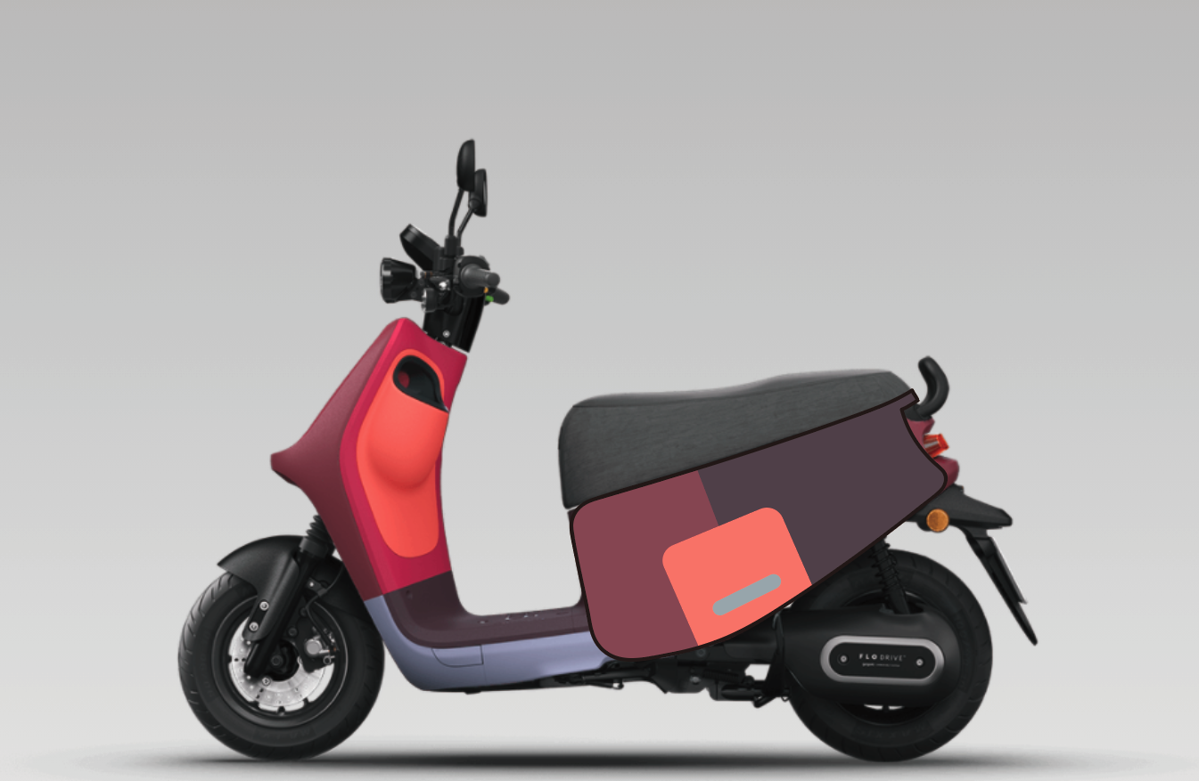 臺灣製造 BLR gogoro ID197拼色色塊 雙面車套 車身防刮套 潛水衣布 防刮套 保護套 車套 機車保護套 電動車防刮 智慧雙輪