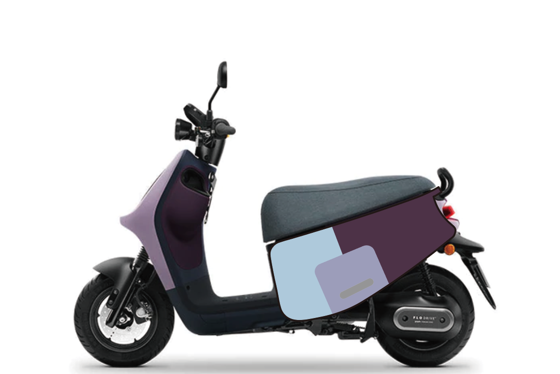 臺灣製造 BLR gogoro ID198拼色色塊 雙面車套 車身防刮套 潛水衣布 防刮套 保護套 車套 機車保護套 電動車防刮 智慧雙輪