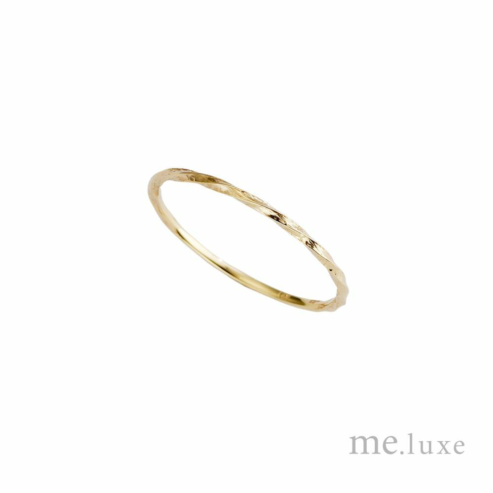 【me.luxe】K10麻花素金戒