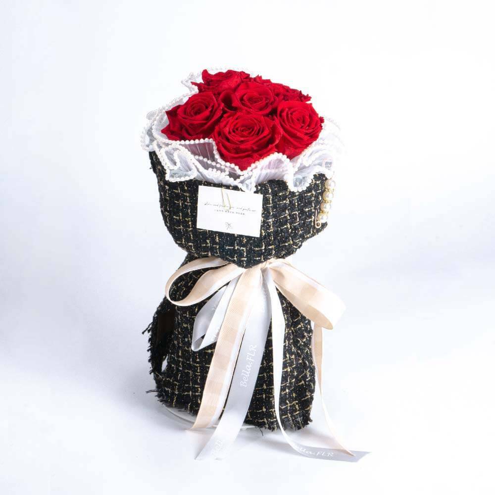 【就喜歡你香香的】6朵永生玫瑰花束-紅玫瑰