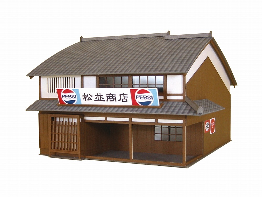 日本sankei 微縮藝術精品_【MK05-01】街角のお店-1