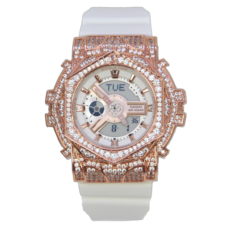 玫瑰金 改裝手錶 BA-110RG-7A - 玫瑰