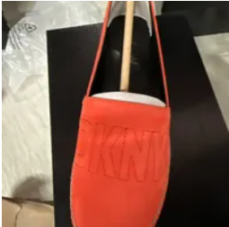 [S] DKNY SUEDE OLIVIA SLIP ON ESPADRILLE,ORANGE, FINAL SALES KZD23117-ORA (SD649)