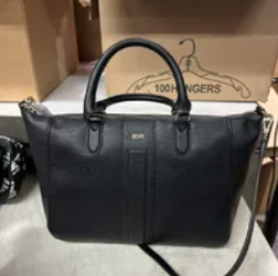 [S] DKNY MAXXE MEDIUM SATCHEL,BLACK/GOLD, 755404970779 (SD650)