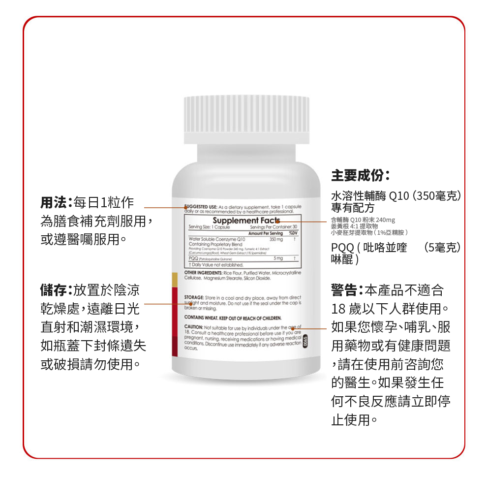 【 Spruce Nutrition 】Q10 + PQQ 四重配方 強心核素｜30 粒裝（美國原裝行貨）