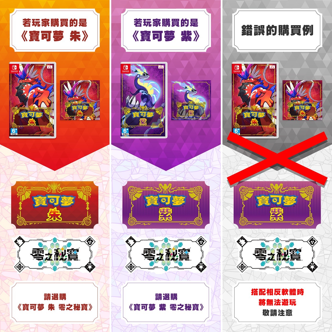 NS 寶可夢 朱／紫 零之秘寶 擴充票 中文版