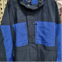 [S] DKNY NYLONG COLORBLOCK FOUR-POCKET HOODED JACKET,NAVY, M1231214-NVY[FINAL SALE] (SD652)