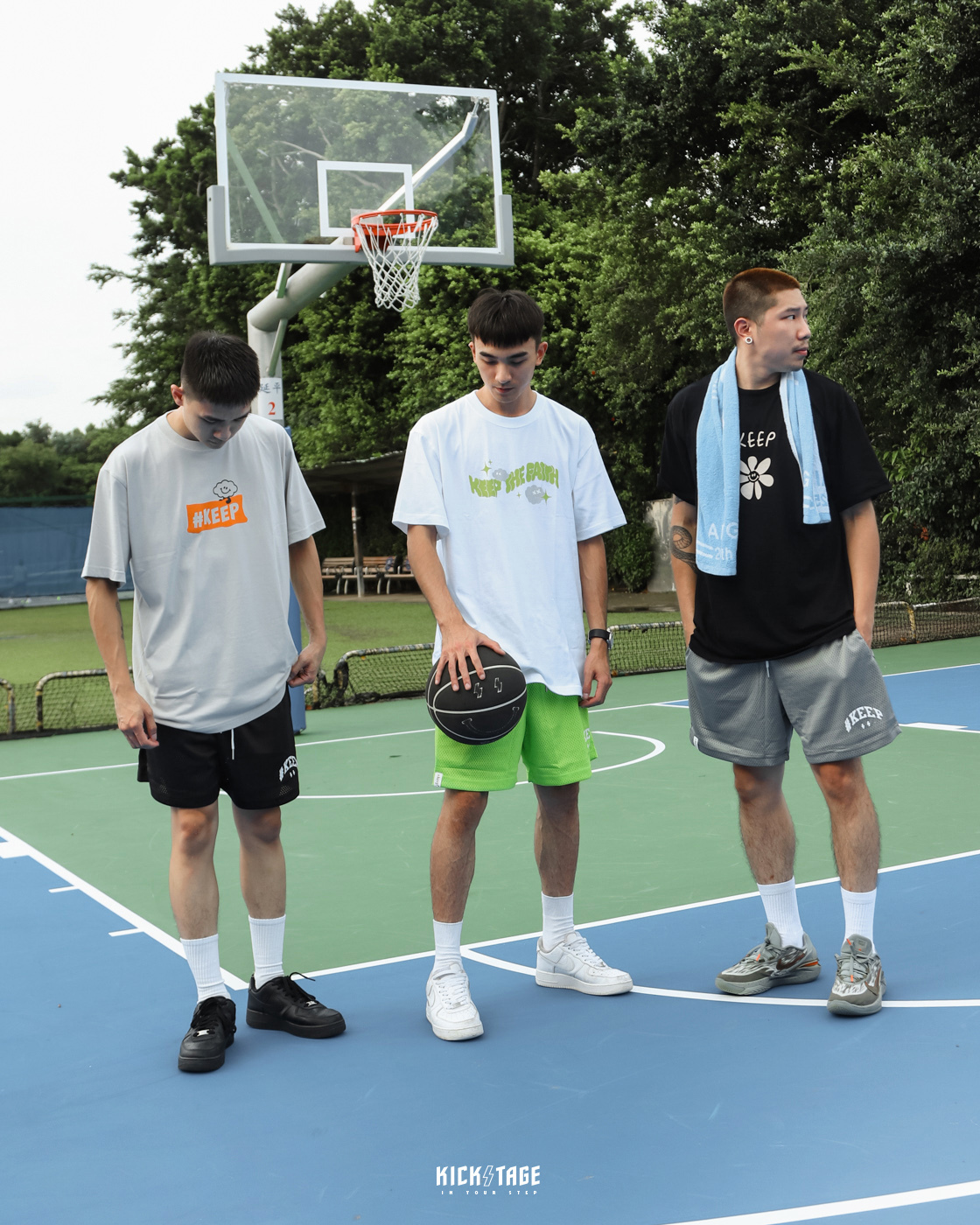 #KEEP ESS MESH SHORTS 八色 標語 刺繡 抽繩 網眼 膝上 運動 短褲 球褲【KS180】ABshorts