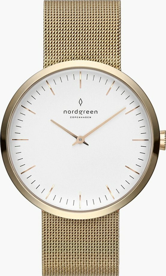萬年鐘錶 - Nordgreen 北歐極簡風腕錶  Infinity 無限  金色白面盤經典素雅米蘭錶帶女錶 IN32GOMEGOXX 錶徑32MM