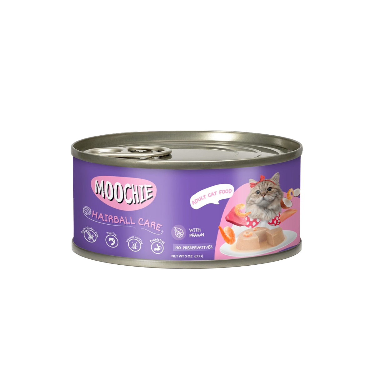 Moochie Hairball Care Pate With Prawn．85g