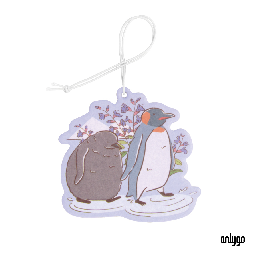 動物イラスト芳香剤 エアフレッシュナー（キングペンギン．セージの香り）