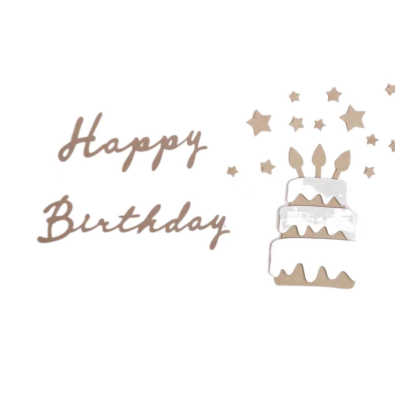 《2861》Happy birthday蛋糕星星佈置擺設