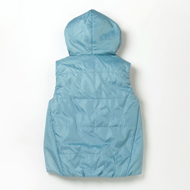 PIPPY 暖暖舖棉風衣連帽背心 淺綠