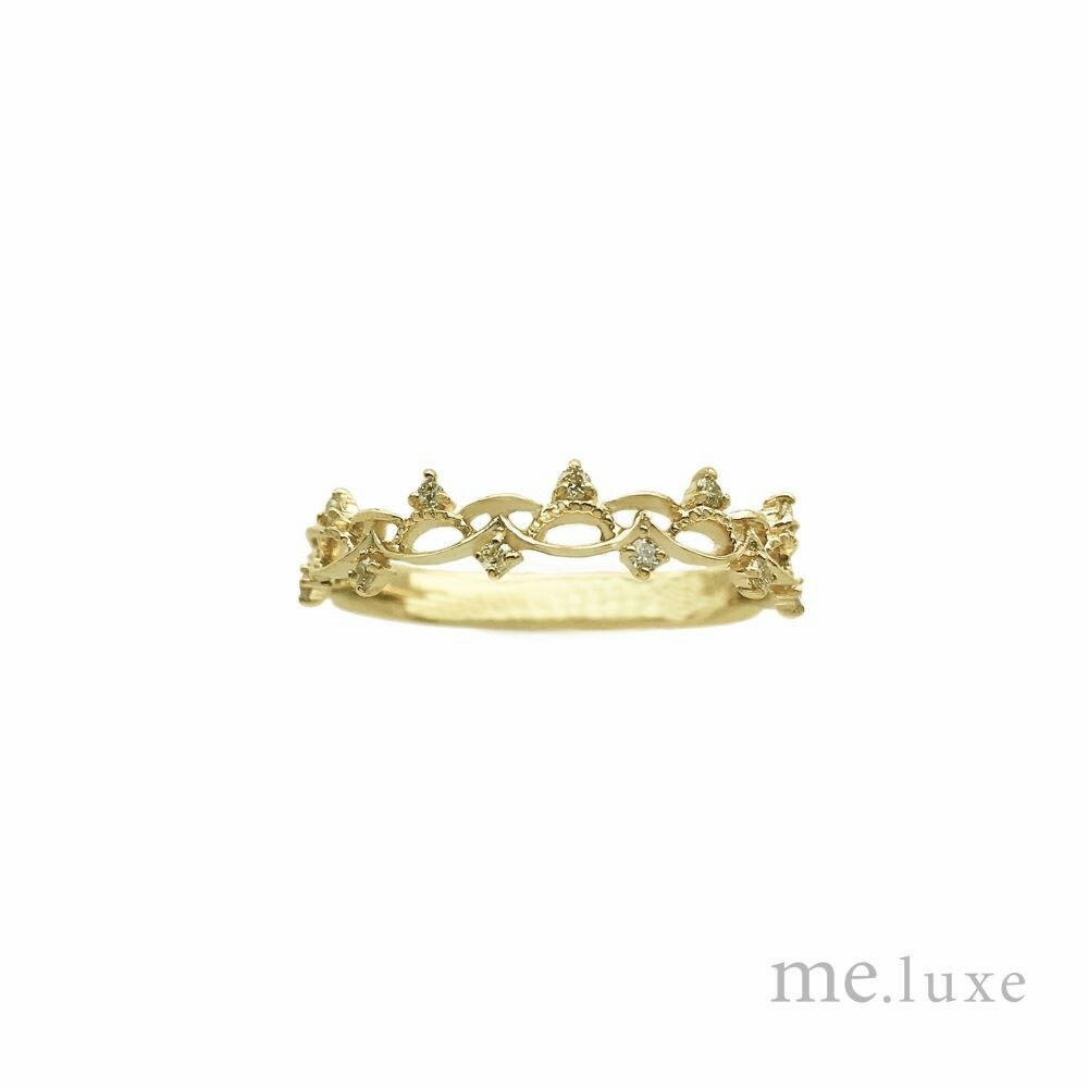 【me.luxe】K10藤蔓鑲5分鑽石戒