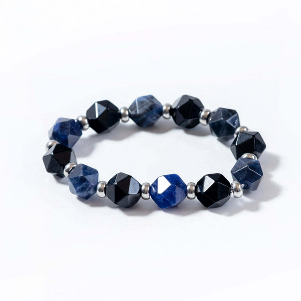 CROSS 黑曜石 x 藍紋石切角手鍊