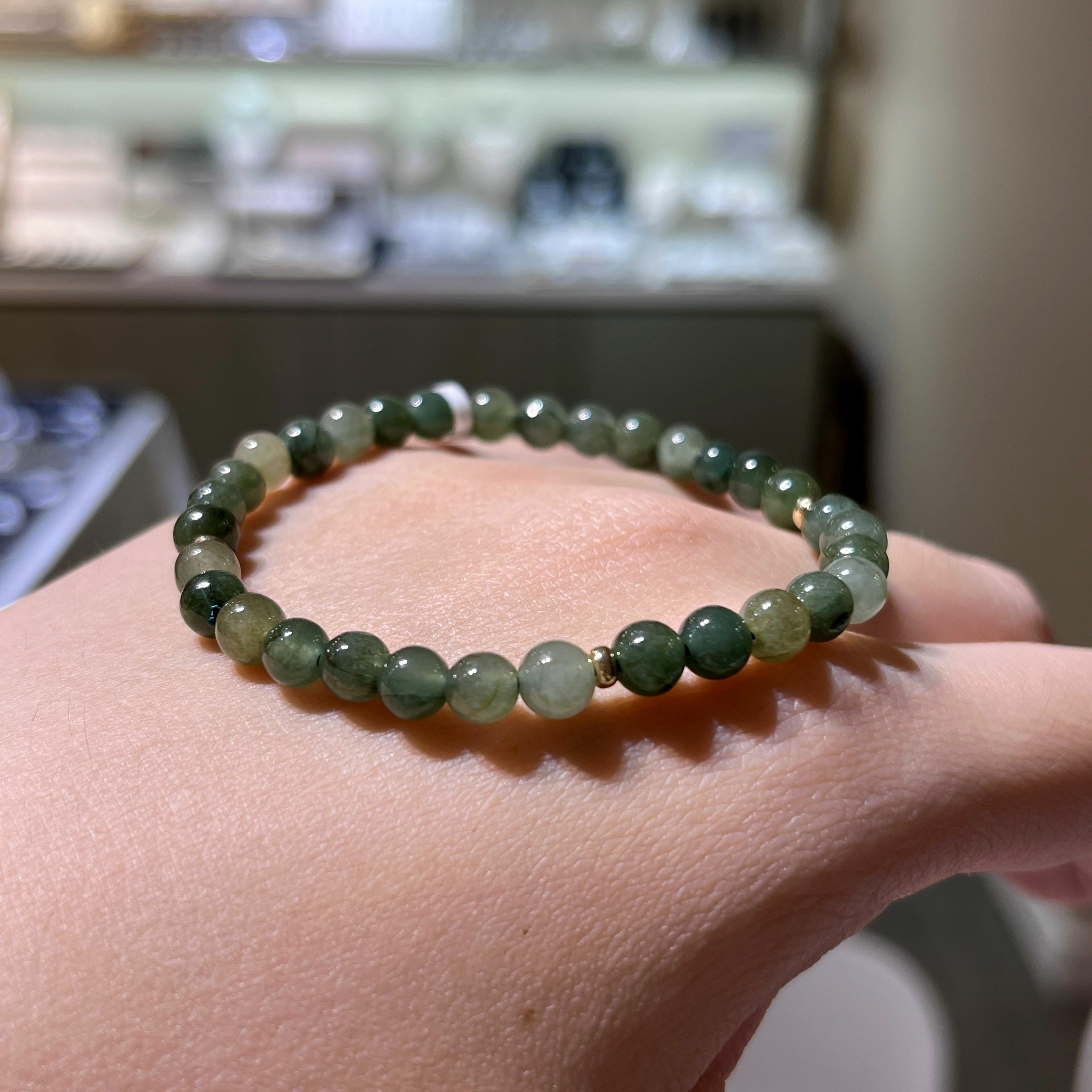 綠翡翠手串 5.5mm 002