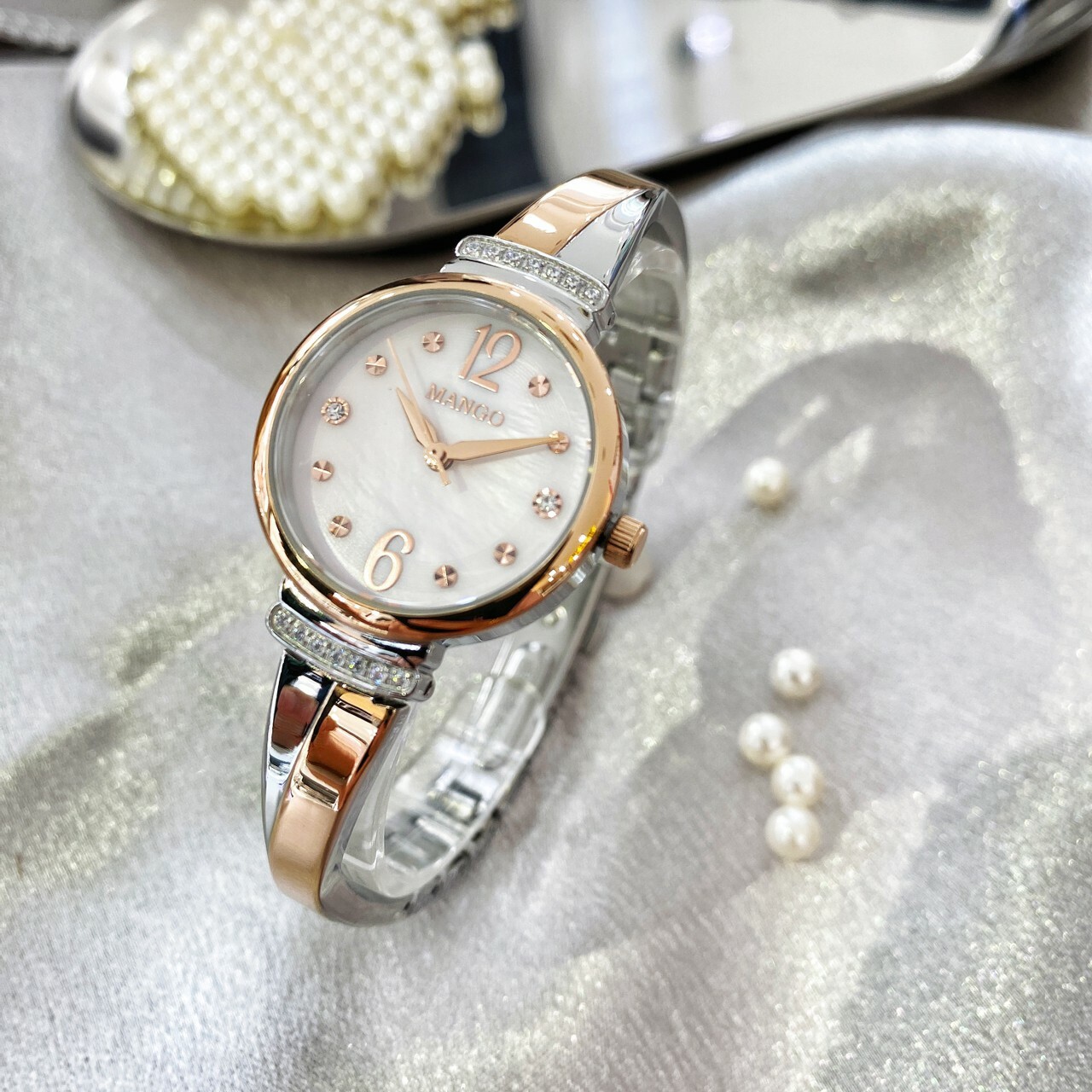 【MANGO】交叉環繞奢華女錶 MA6759L-10T 32mm 現代鐘錶