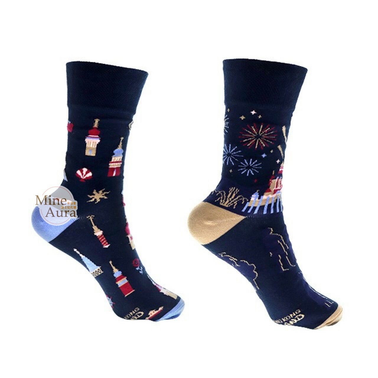 奇妙夢想城堡 滿版圖案 成人襪 襪子 -香港迪士尼樂園