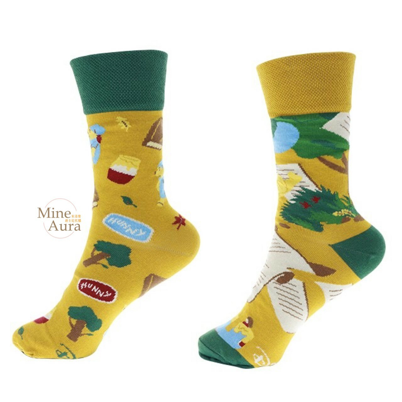 小熊維尼 Winnie the Pooh 歷險之旅 圖案 成人襪 襪子 -香港迪士尼樂園