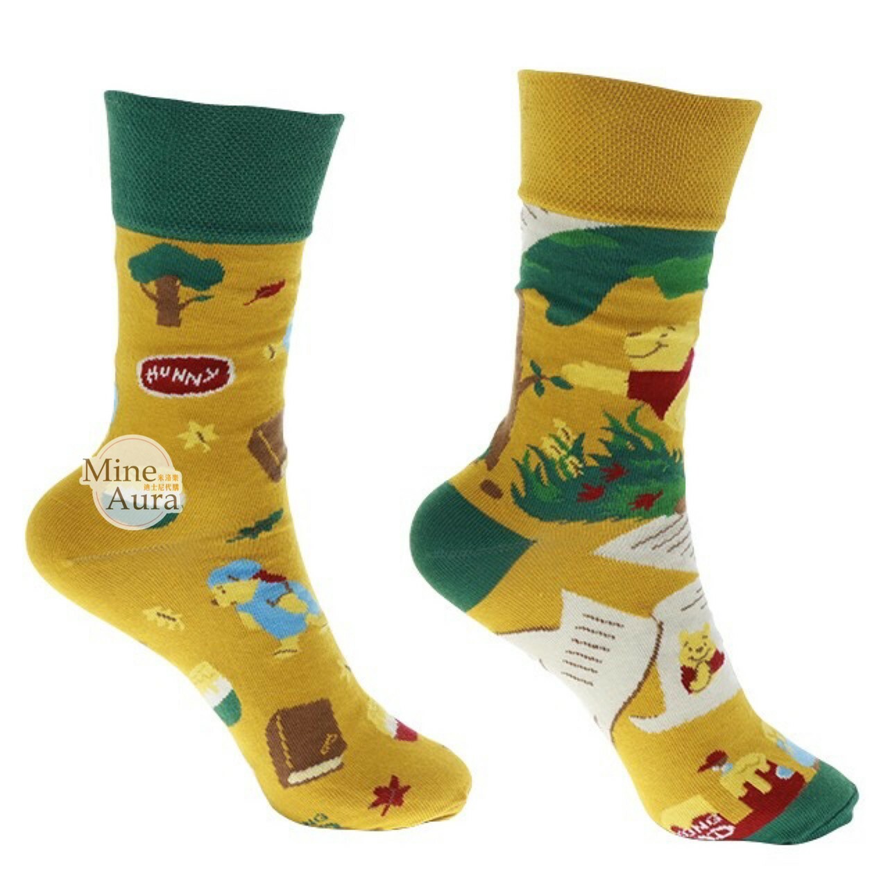 小熊維尼 Winnie the Pooh 歷險之旅 圖案 成人襪 襪子 -香港迪士尼樂園