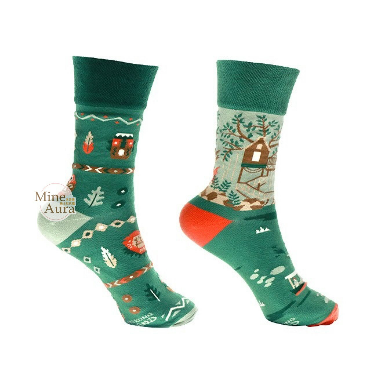 森林河流之旅 圖案 成人襪 襪子 -香港迪士尼樂園