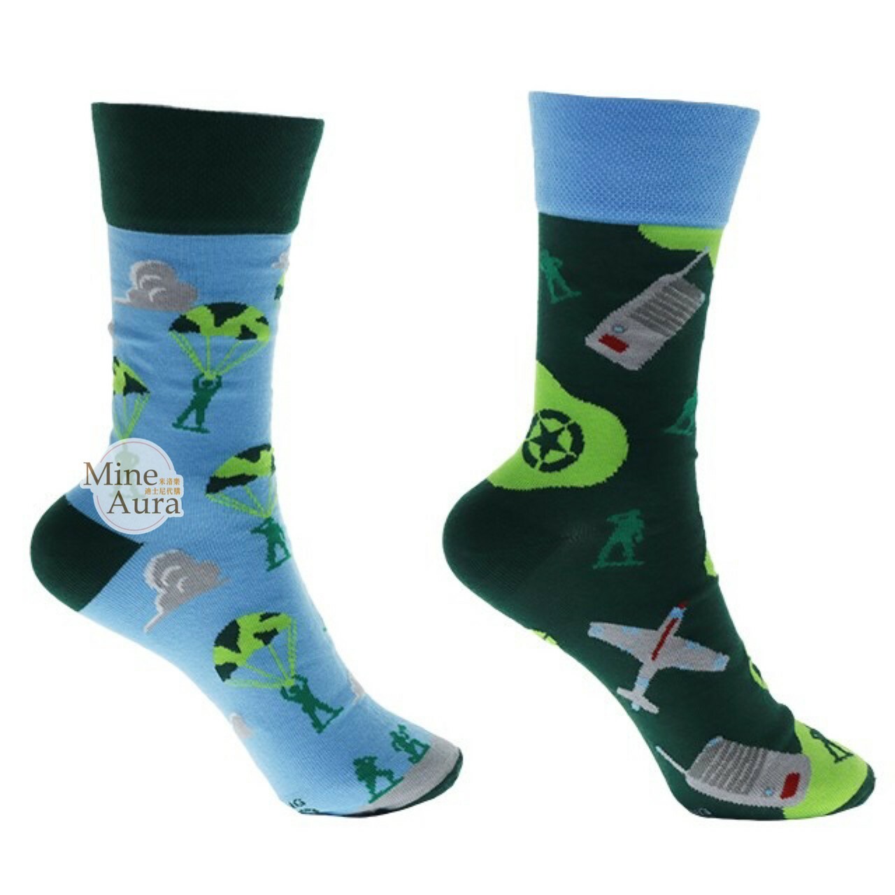 玩具總動員 Toy Story 跳傘士兵 圖案 成人襪 襪子 -香港迪士尼樂園