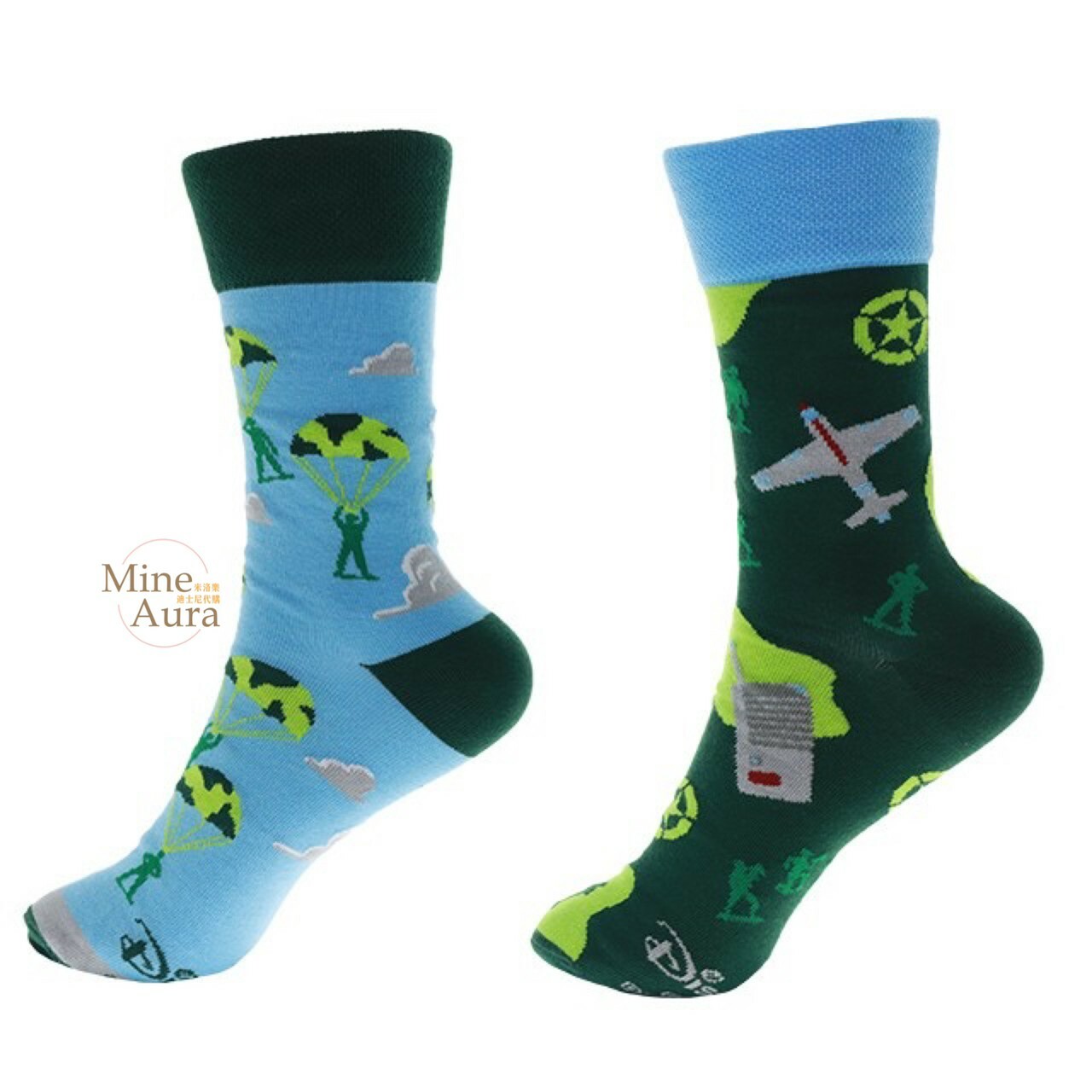 玩具總動員 Toy Story 跳傘士兵 圖案 成人襪 襪子 -香港迪士尼樂園
