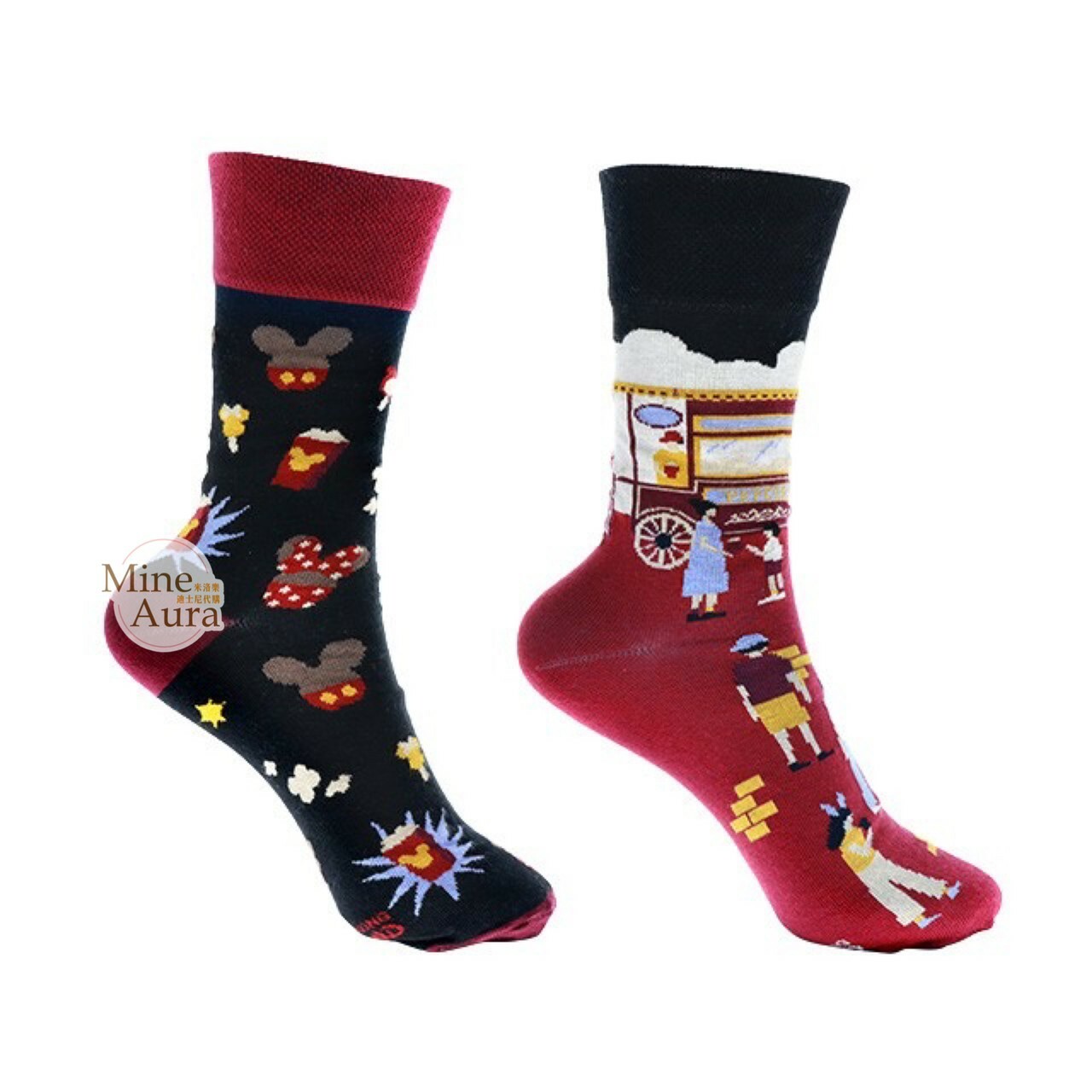 A Taste to Remember 樂園餐車小販 圖案 成人襪 襪子 -香港迪士尼樂園