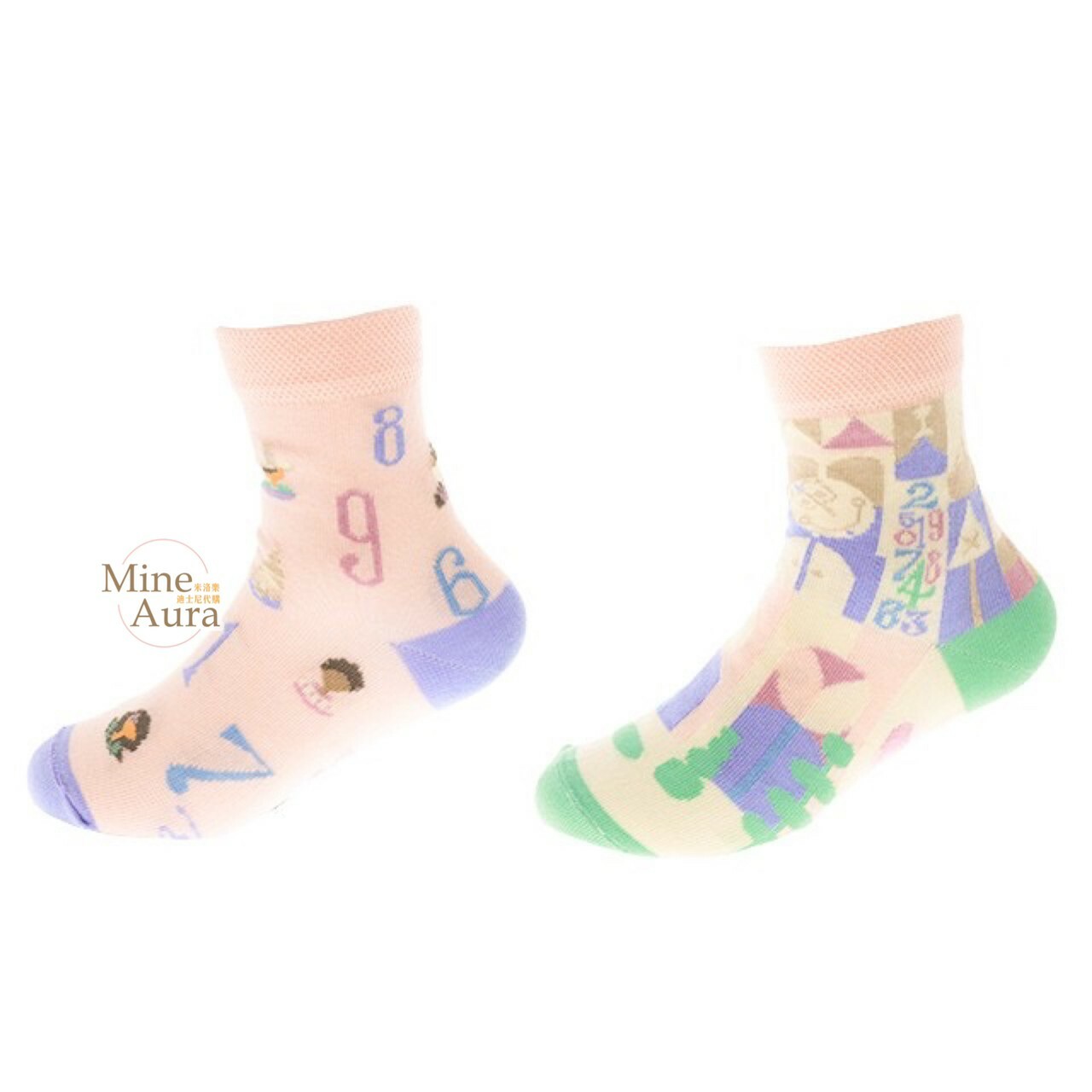 小小世界 圖案 兒童襪 襪子 -香港迪士尼樂園