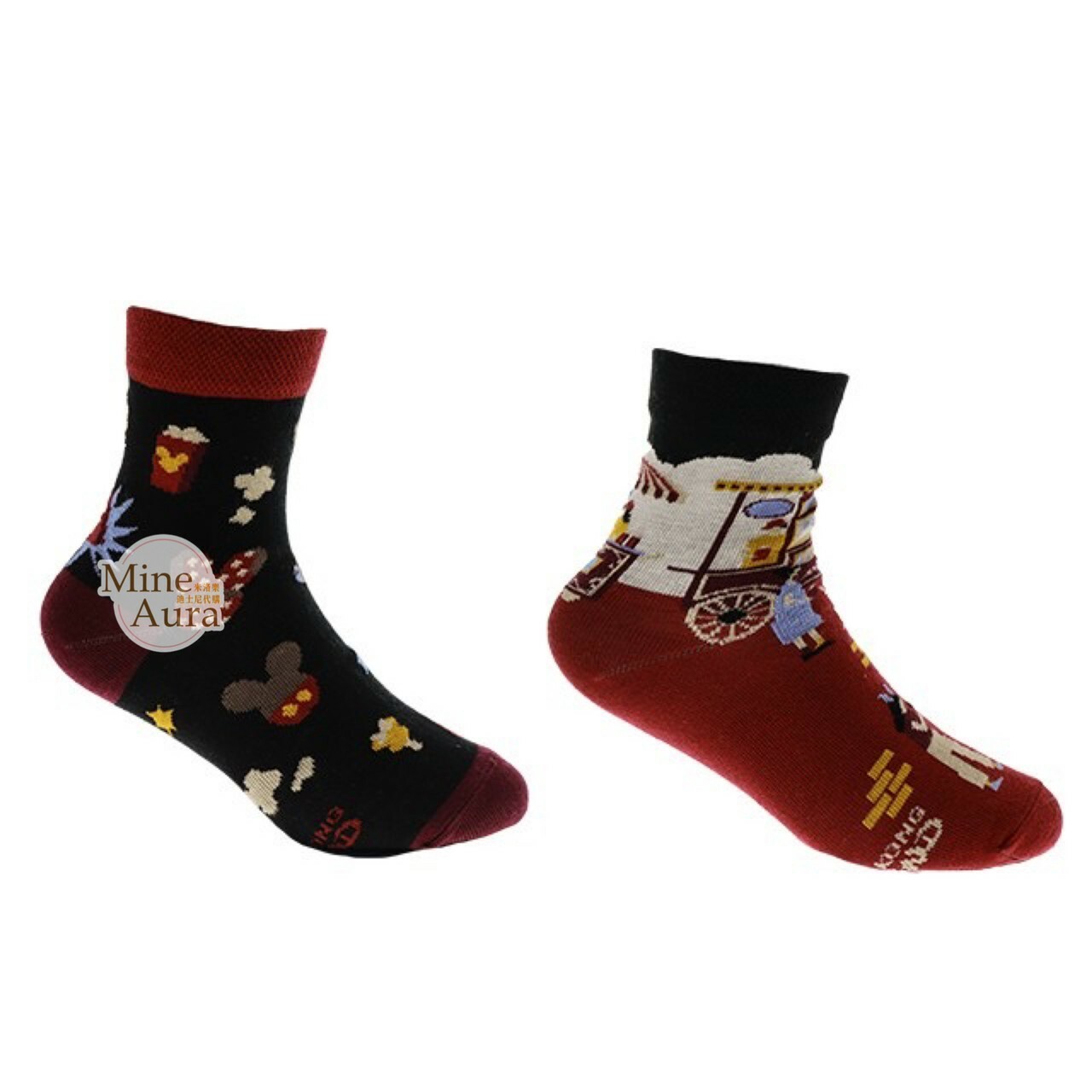 A Taste to Remember 樂園餐車小販 圖案 兒童襪 襪子 -香港迪士尼樂園