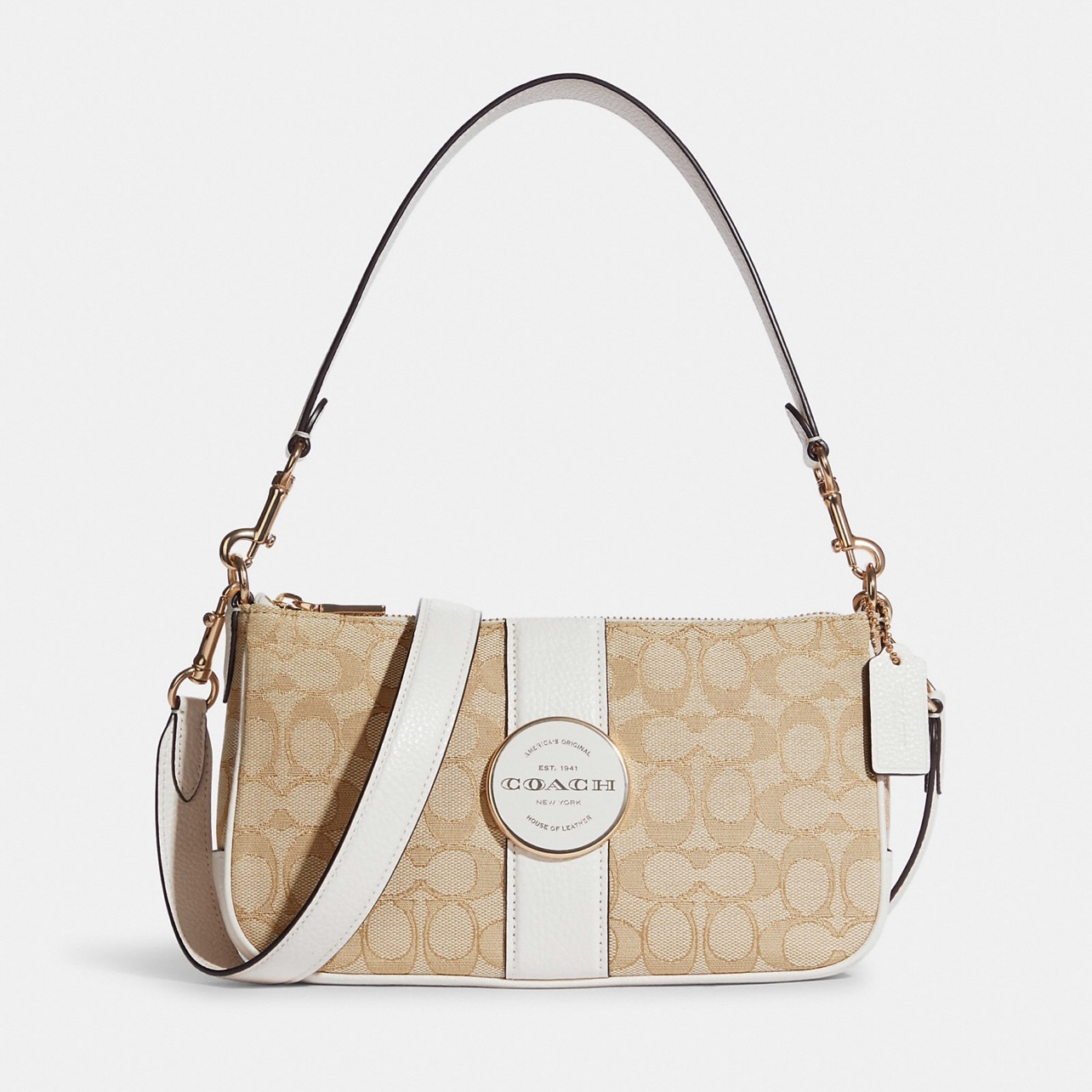 [美國現貨] Coach Lonnie Baguette In Signature Jacquard