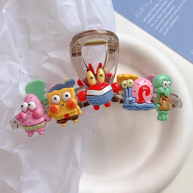 Nerdy Fun Cartoon SpongeBob SquarePants Hair Claw