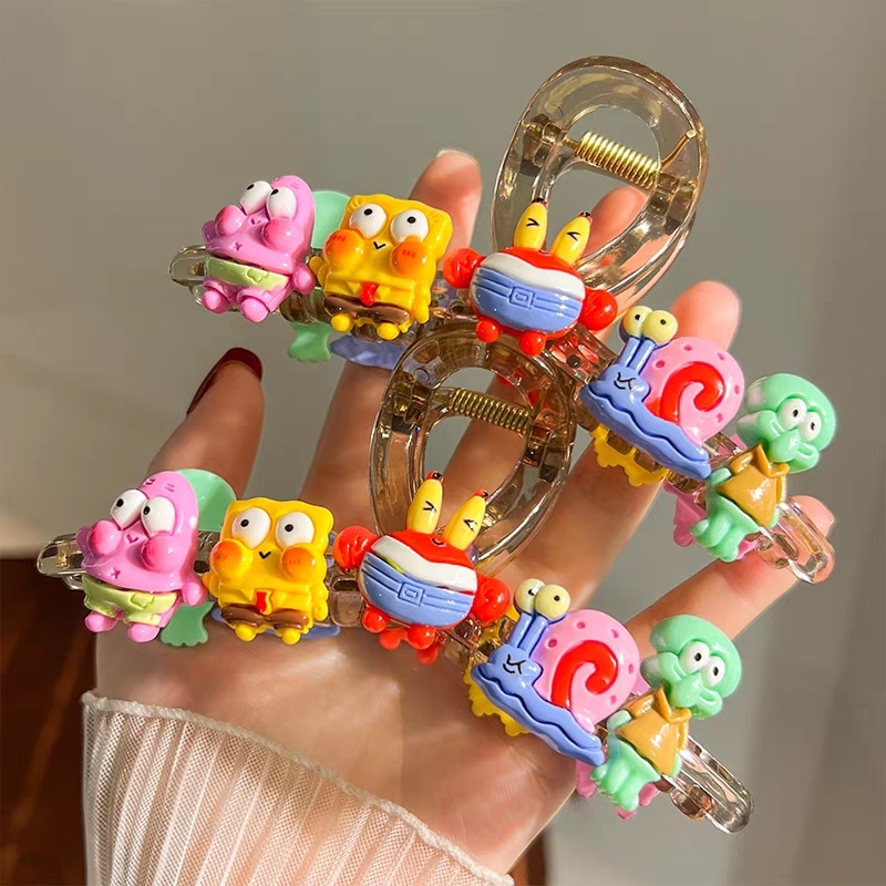 Nerdy Fun Cartoon SpongeBob SquarePants Hair Claw