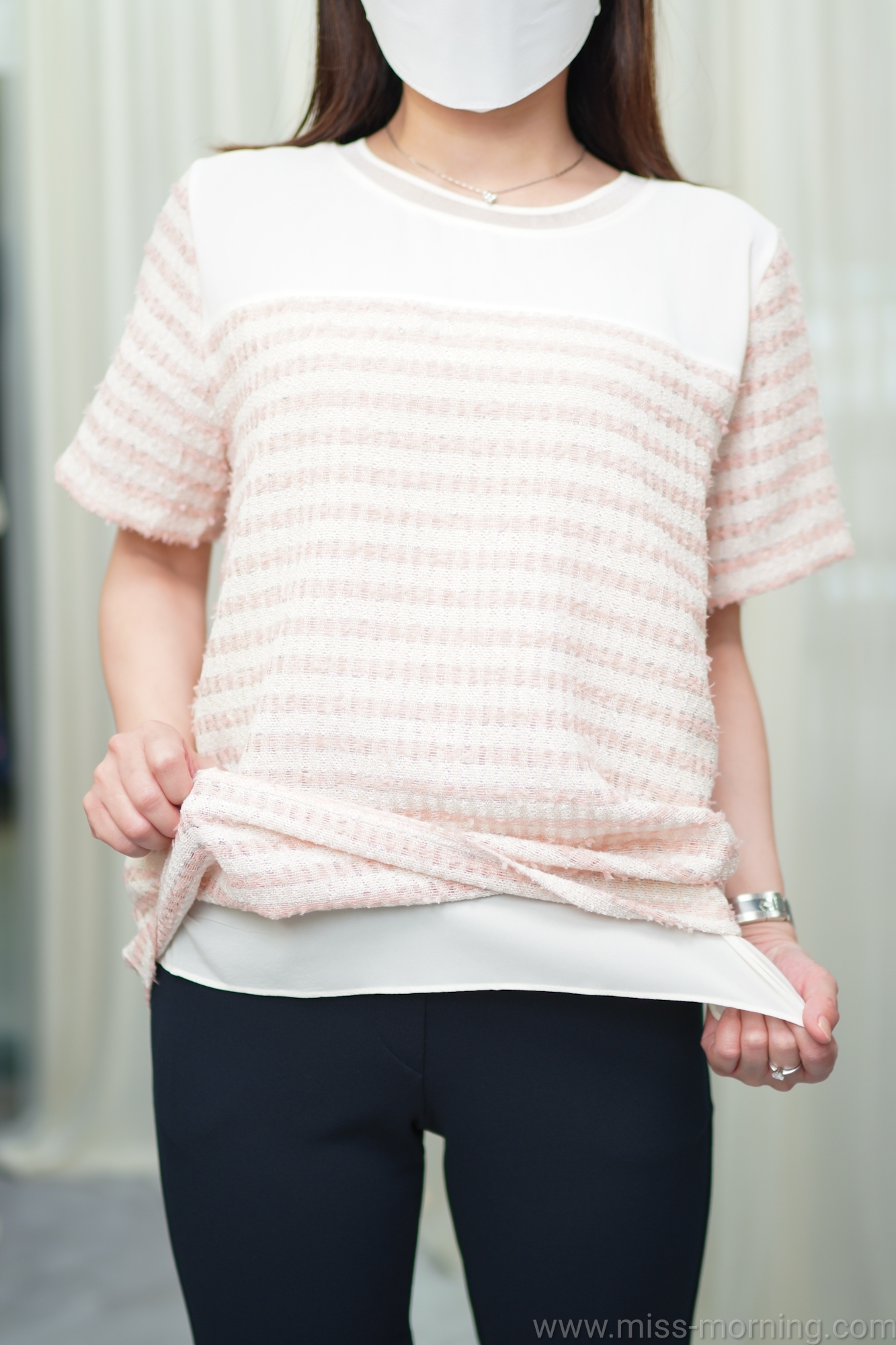 高質小金線混小香風上衣(13345)